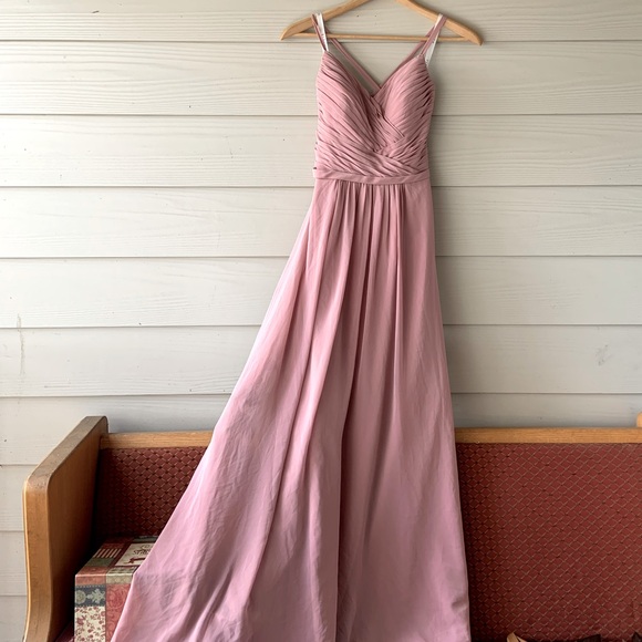 Azazie Dresses & Skirts - Azazie Dust Rose Maxi Dress